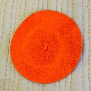 NEW - Wool-Blend Sunrise Orange French Beret